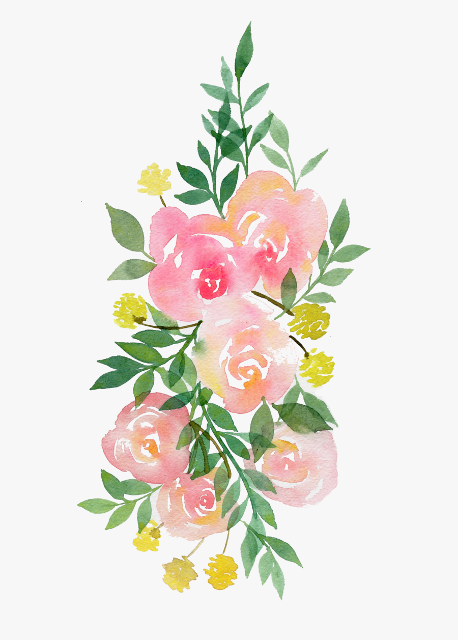 Transparent Peach Watercolor Flower, Transparent Clipart
