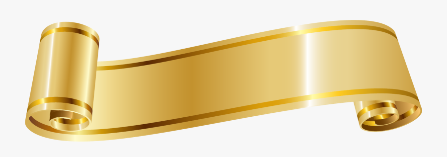 Golden Gold Ribbon Download Hq Png Clipart - Golden Ribbon Png, Transparent Clipart