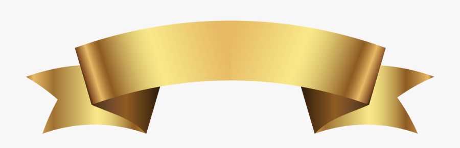 Clip Art Faixa Png Dourada - Gold Ribbon Vector Art Hi Res, Transparent Clipart