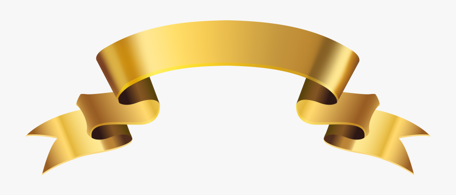 High Quality Images, Banners, Ribbons, Clip Art, Bias - Transparent Background Gold Banner, Transparent Clipart