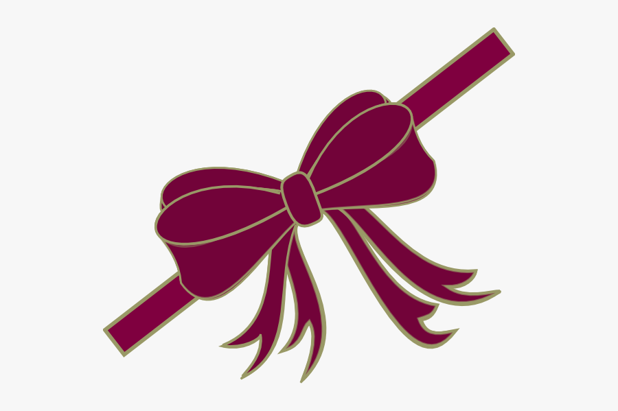 Ribbon Maroon, Transparent Clipart