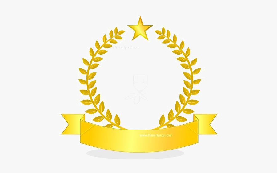 Logo Golden Ribbon Png, Transparent Clipart