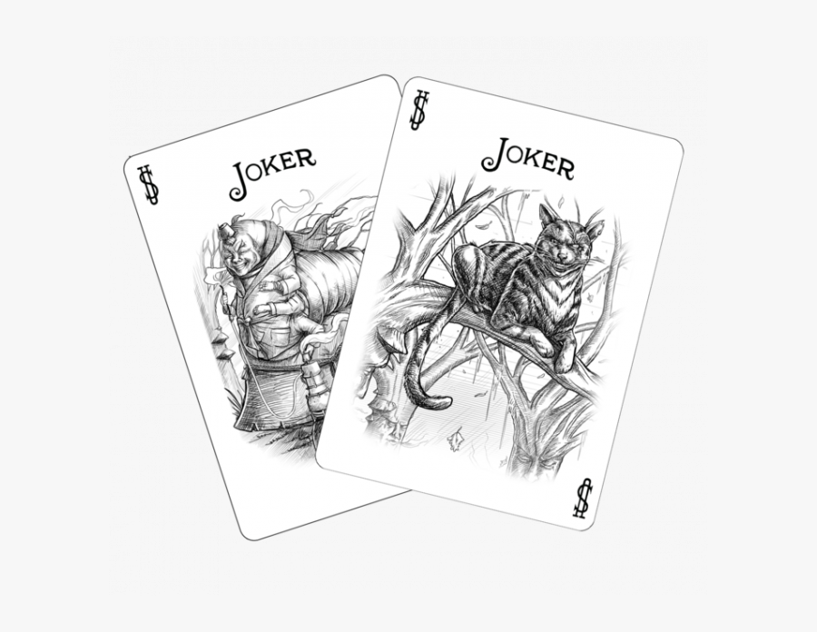 Clip Art Black And White Download Designers Classic - Bicycle The White Rabbit Playing Cards, Transparent Clipart
