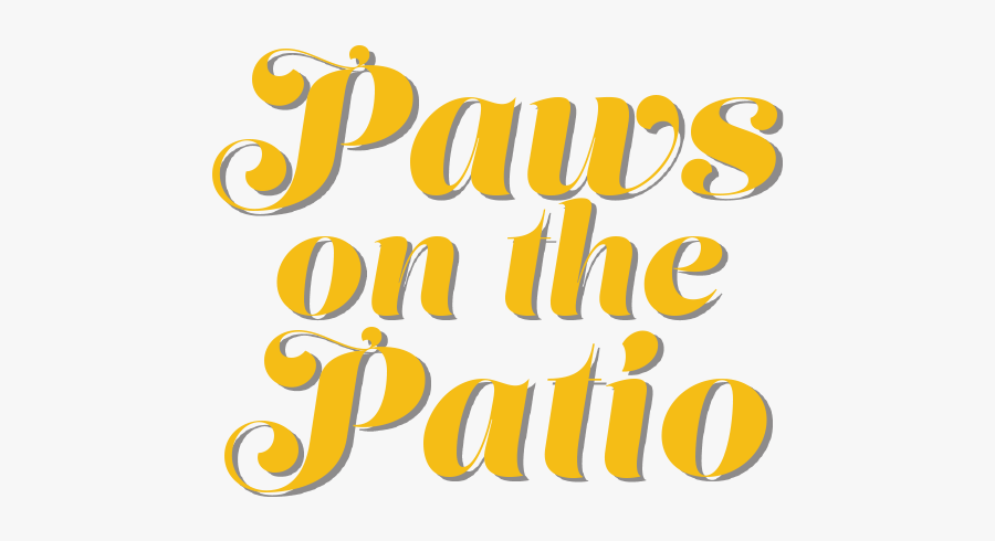 Paws On The Patio - Calligraphy, Transparent Clipart
