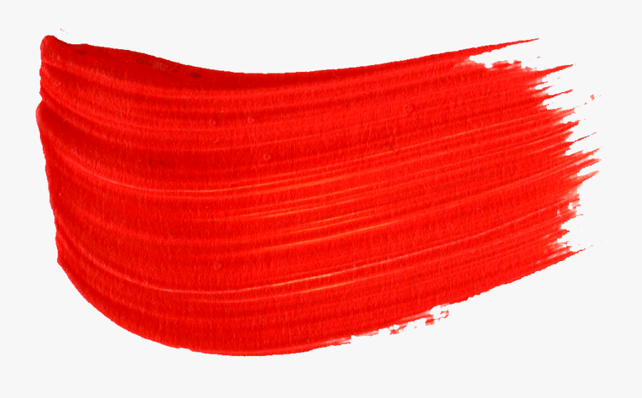 Red Paint Brush Strokes Transparent - Oval, Transparent Clipart