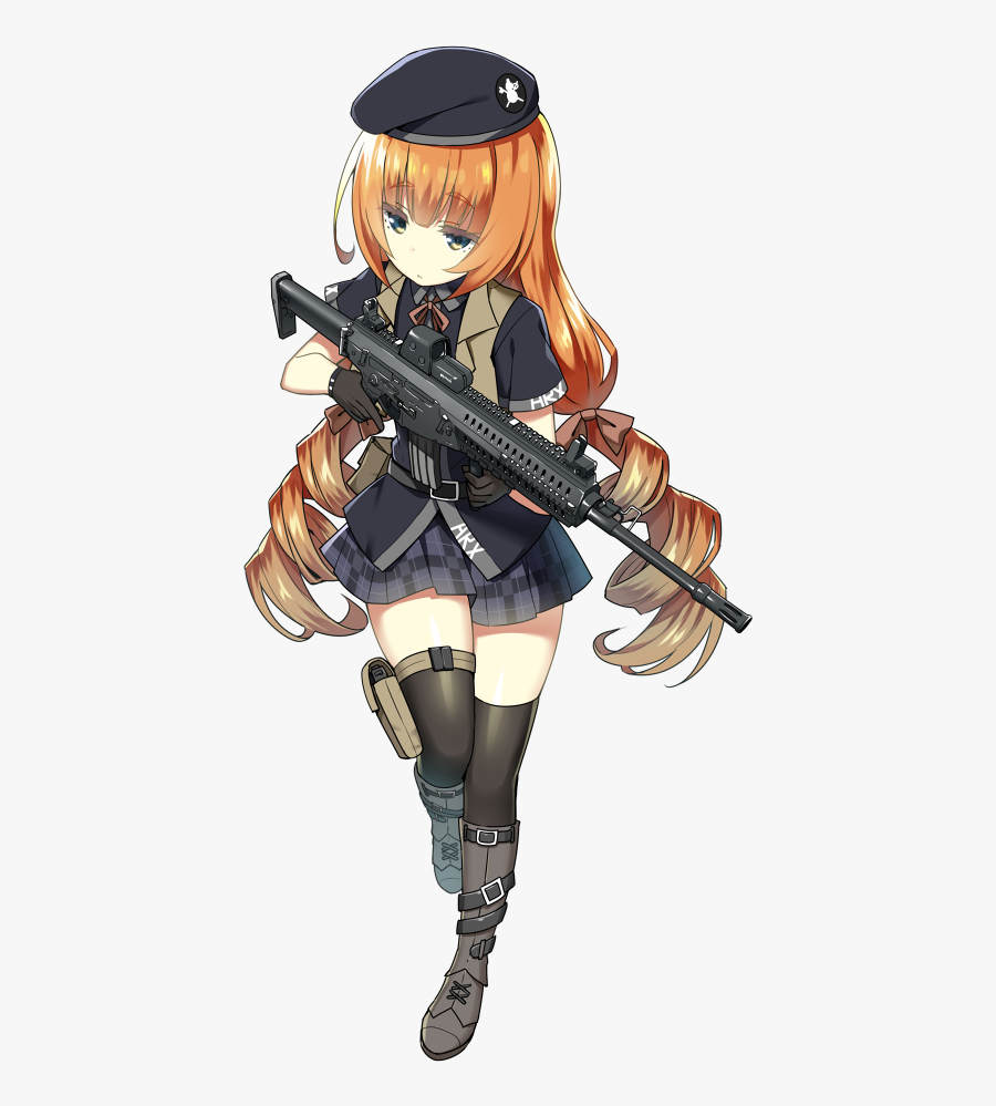 «anime Girl Gun Transparent & Png Clipart Free Download - Arx 160 Girls Frontline, Transparent Clipart