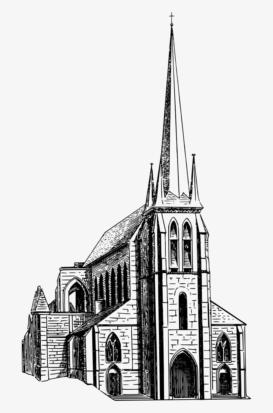 Gothic Church Clipart, Transparent Clipart