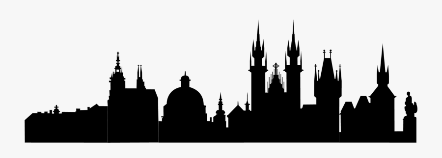 Prague Silhouette Skyline Clip Art - Czech Republic Skyline, Transparent Clipart