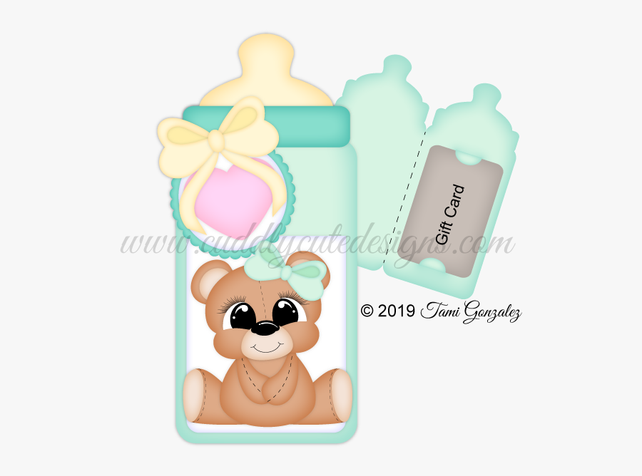 Baby Bottle Gift Card Holder - Cartoon, Transparent Clipart