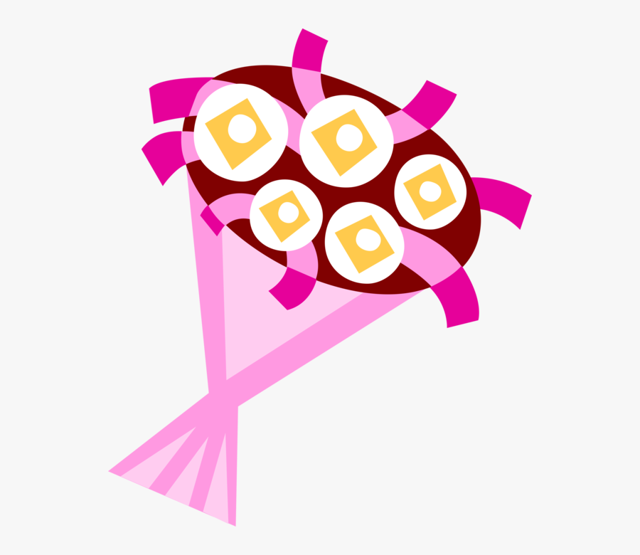 Vector Illustration Of Wedding Flower Bouquet , Png, Transparent Clipart