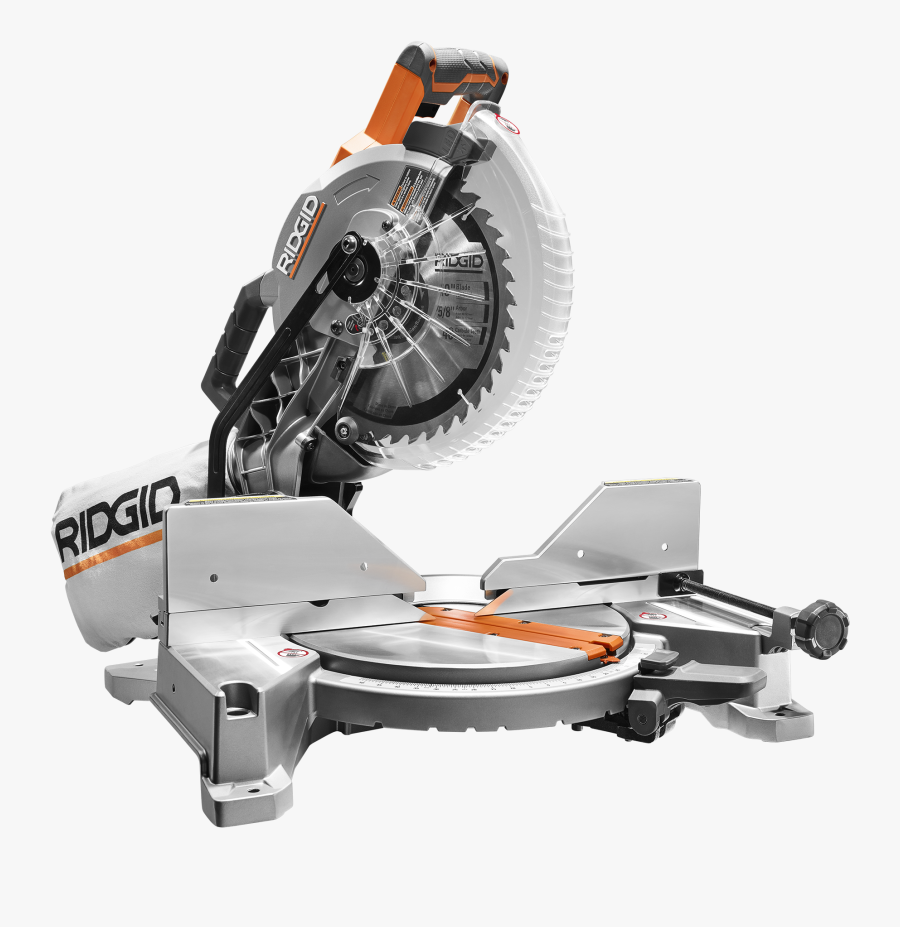 Transparent Saw Png - Ridgid 10 Dual Bevel Miter Saw, Transparent Clipart