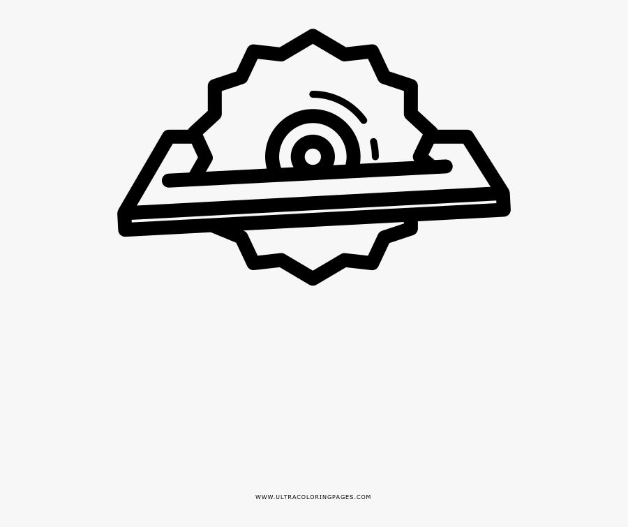 Circular Saw Coloring Page - Circular Saw, Transparent Clipart