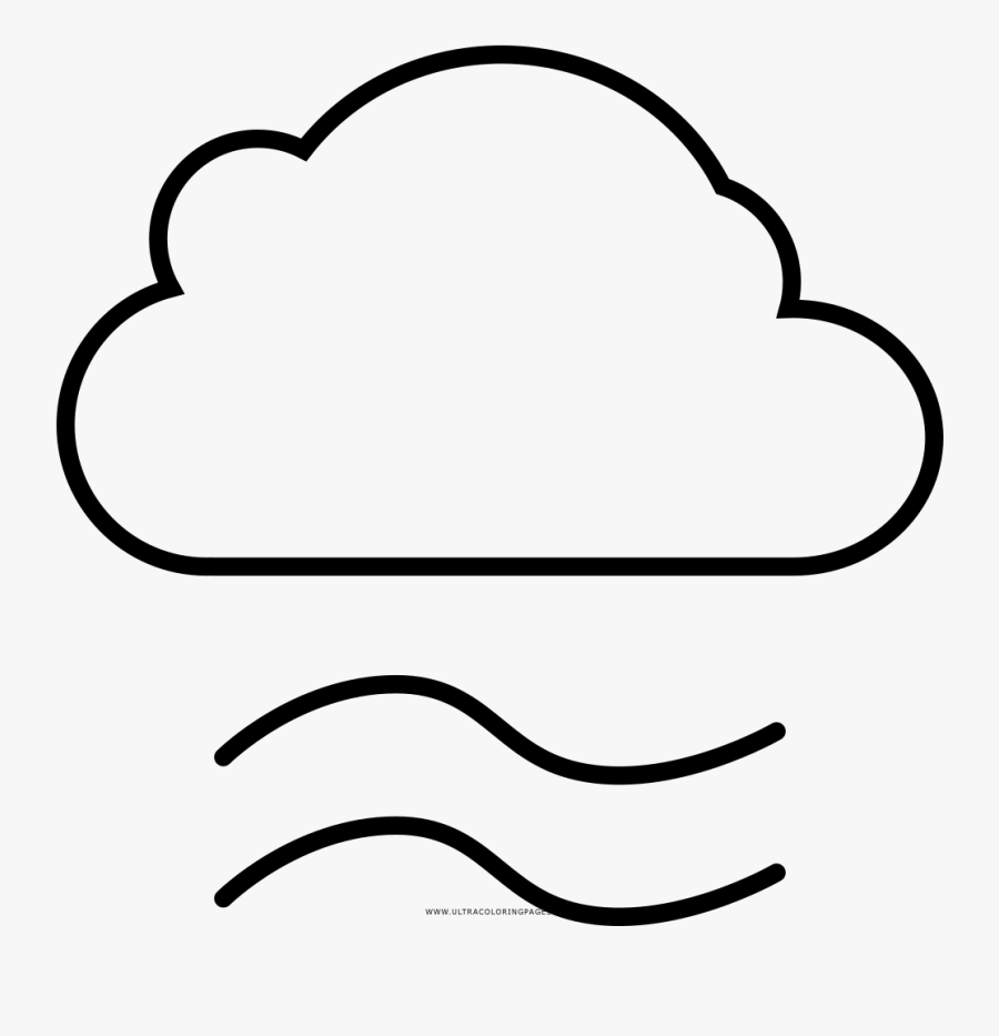 Wind Coloring Page - Line Art, Transparent Clipart