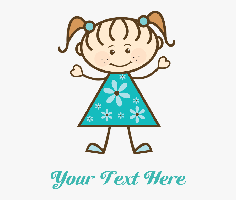 Teal Stick Figure Girl Teddy Bear - L Love My Auntie, Transparent Clipart