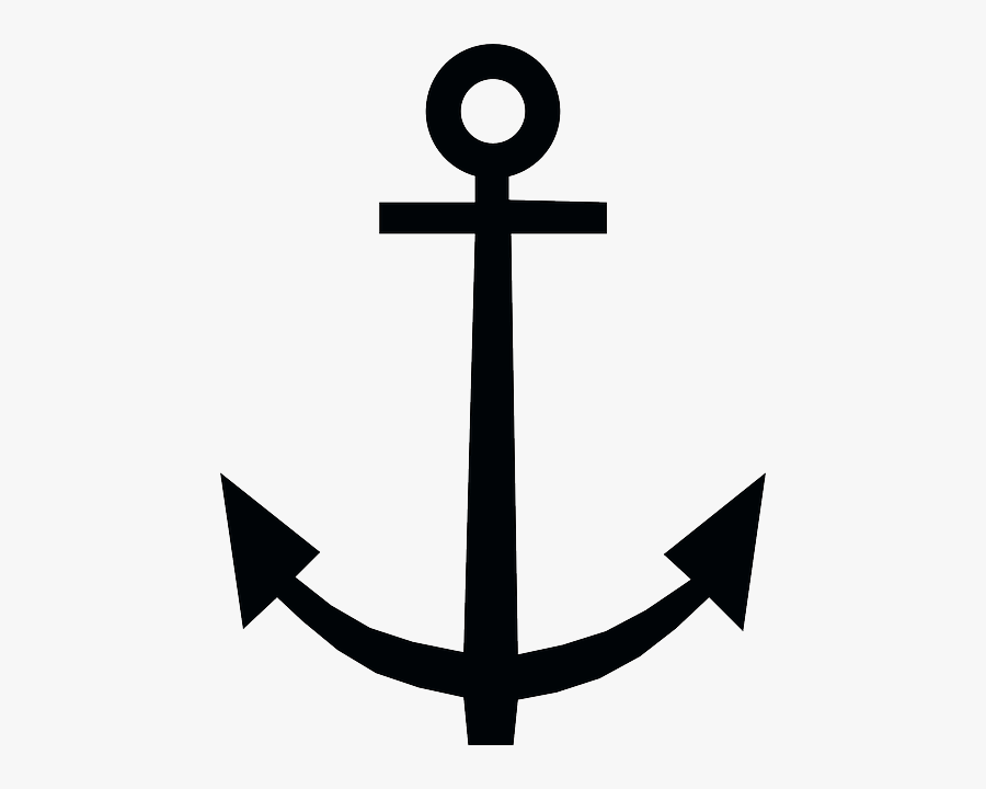 Black And White Anchor Free Vector Graphic Anchor Anchorage - Anchor Clip Art, Transparent Clipart