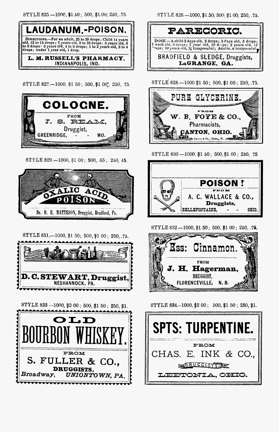 Label Clipart Apothecary - Civil War Medicine Labels, Transparent Clipart