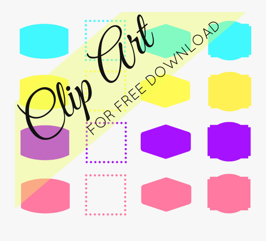 Pastel Labels Clip Art For Free Download - Graphic Design, Transparent Clipart