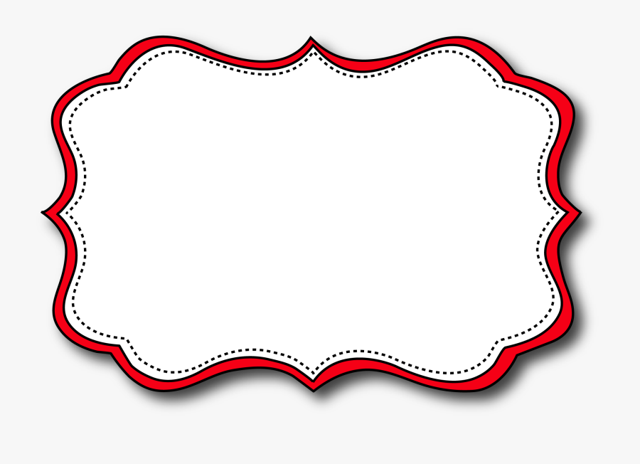 Printable Labels, Printable Paper, Cute Frames, Paper - Cute Name Tag Frame, Transparent Clipart