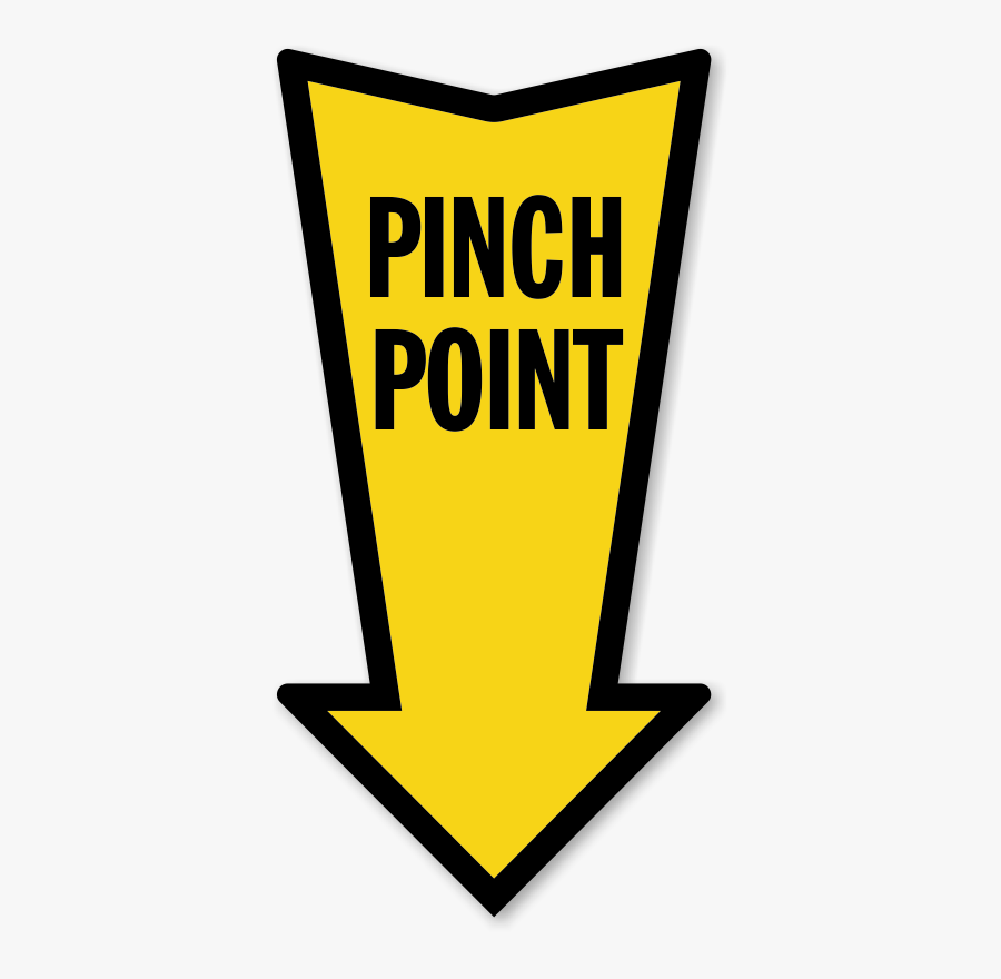 Pinch Point Arrow Shape Label - Pinch Point Clipart, Transparent Clipart