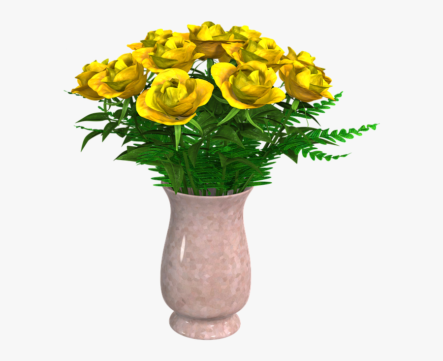 Flowers, Bouquet, Flower Vase, Arrangement, Vase - Ramo De Flores Con Florero Png, Transparent Clipart