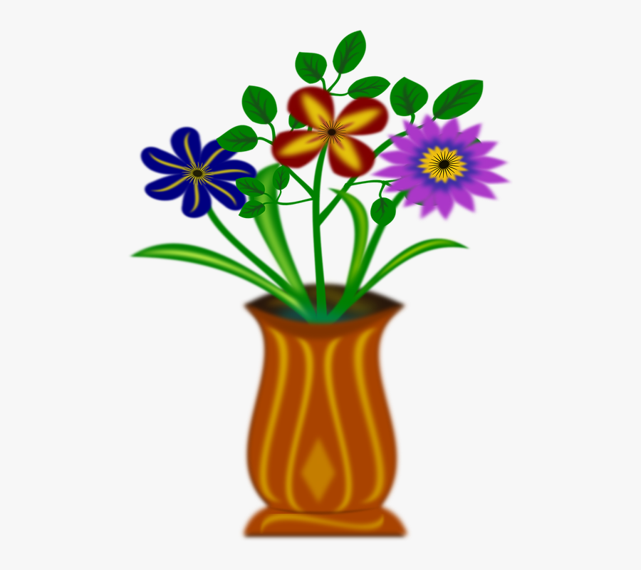 Bouquet, Flowers, Floral, Blossoms, Vase - Flores Png, Transparent Clipart
