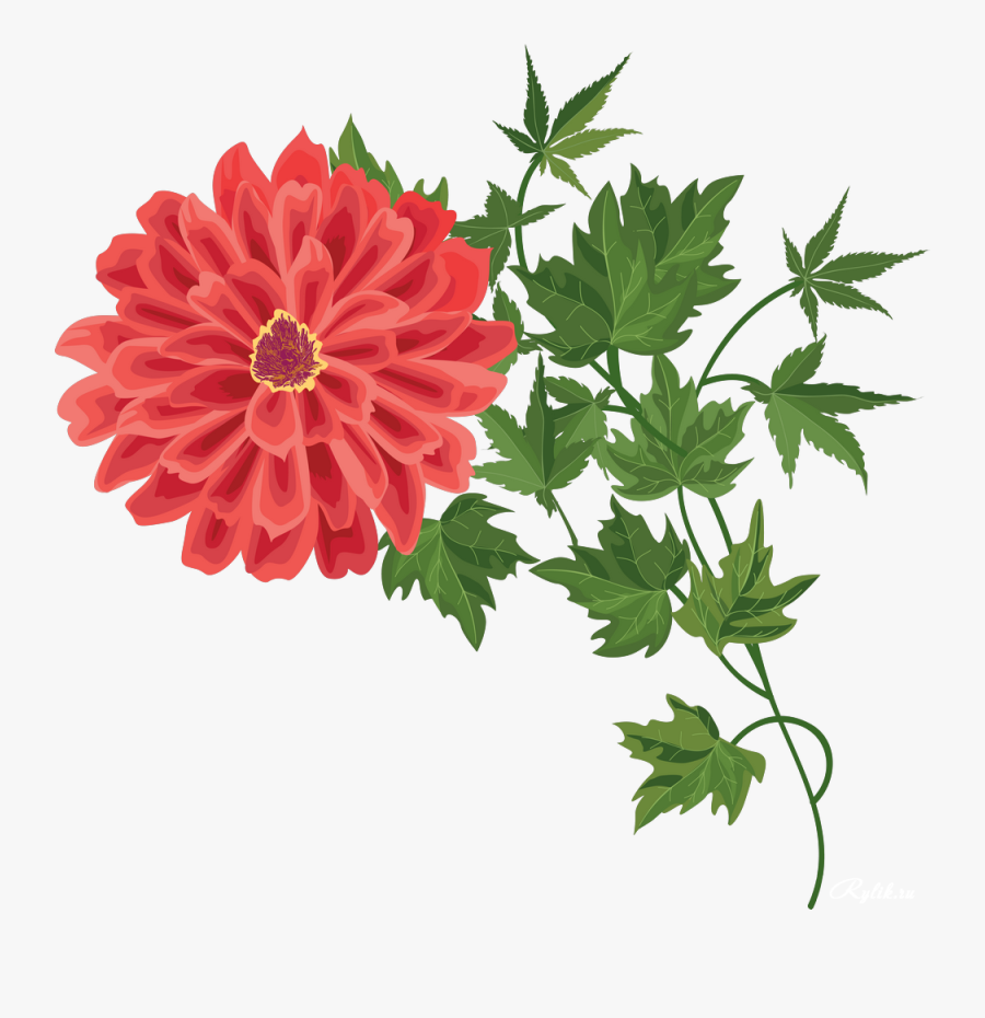 Free Beautiful Flower Vase With Flowers Png - Рисованные Цветы Пнг, Transparent Clipart