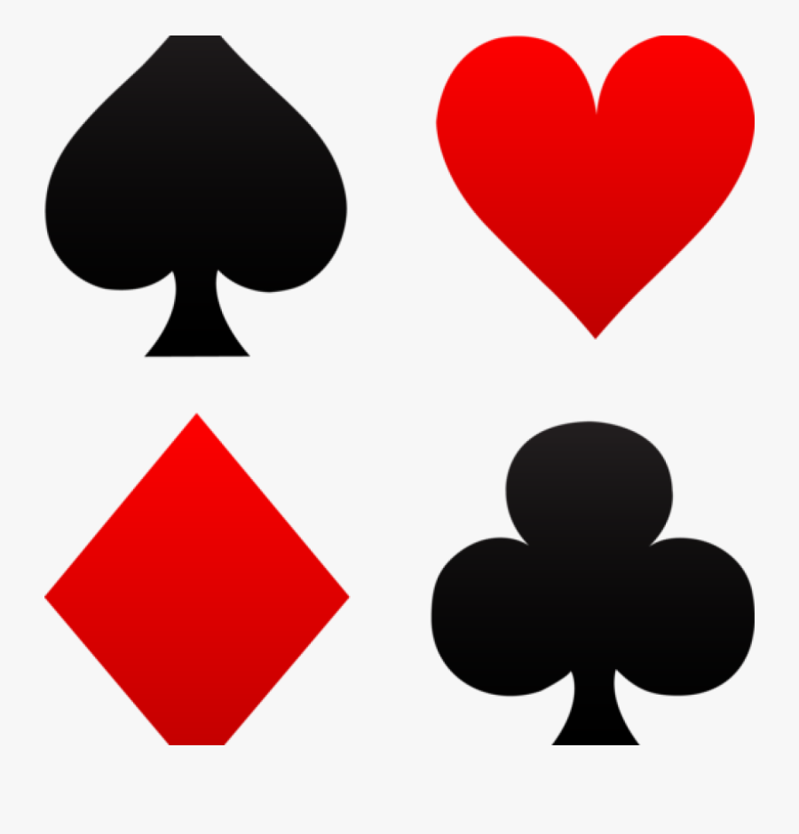 Free Clip Art Playing Cards Free Clip Art Of Red And - Cards Spades Clubs Hearts Diamonds, Transparent Clipart