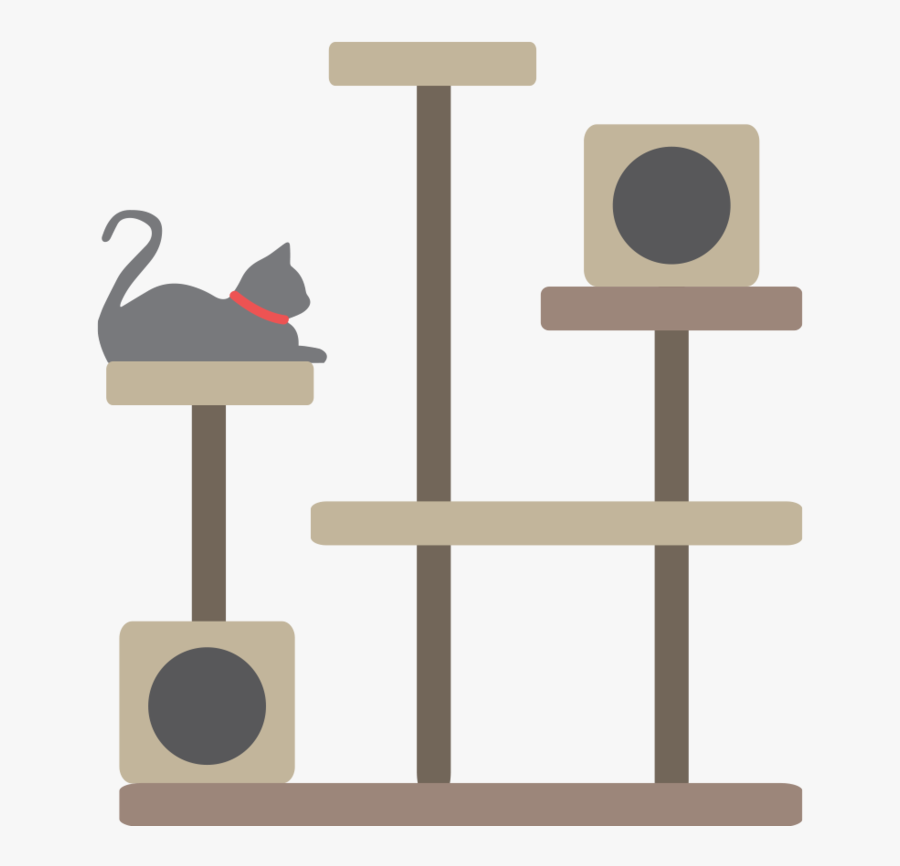 Sellwood Pet Supply Cat Adoption - Clip Art Cat Tree, Transparent Clipart