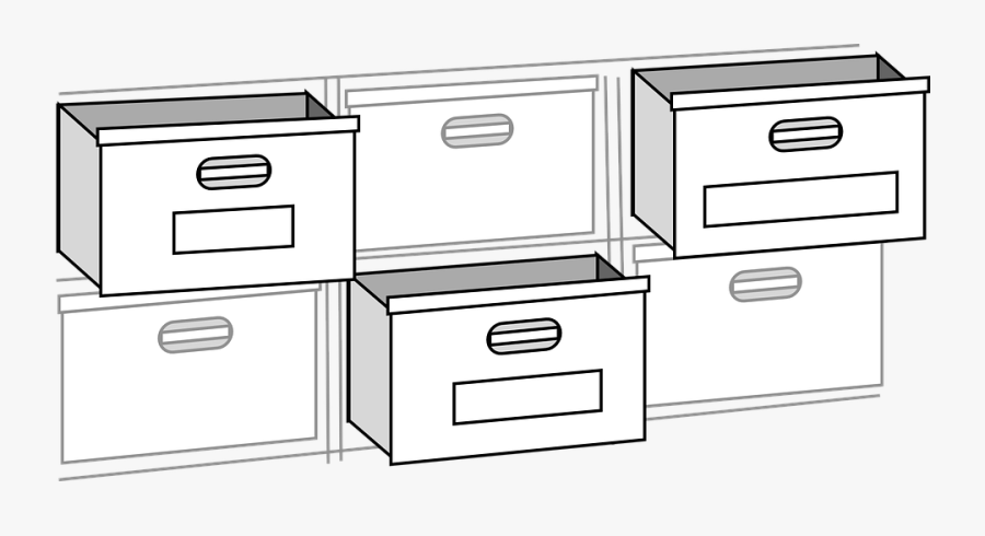 Free File Cabnet Drawers - Filing Cabinet, Transparent Clipart