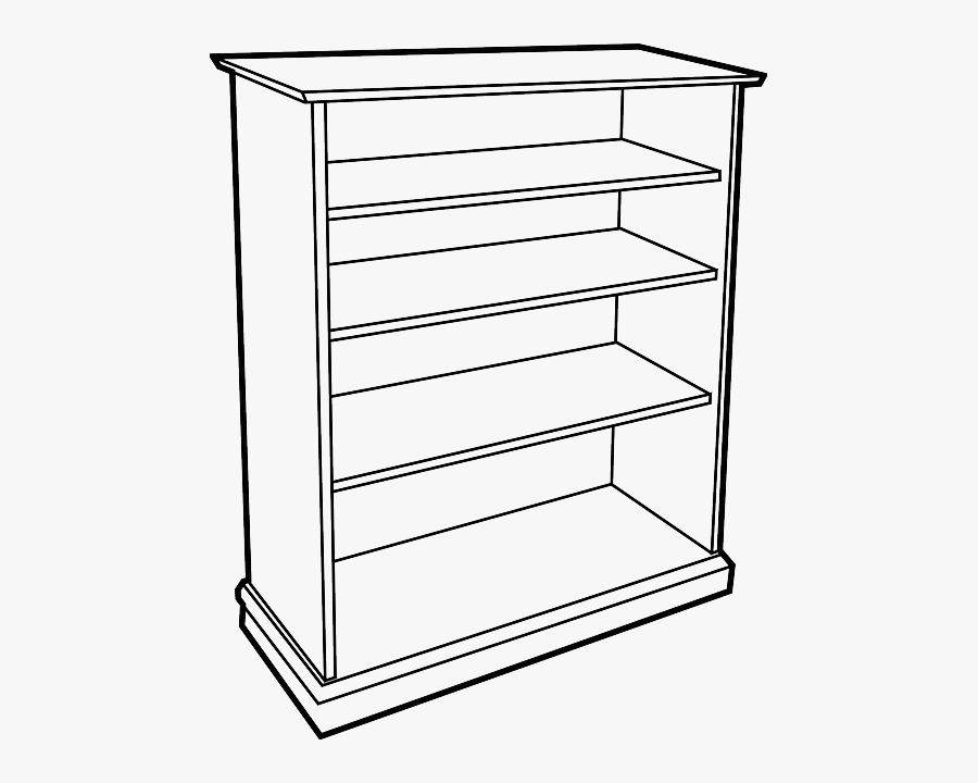 Collection Of Free Cabinet Drawing Cartoon Download - Shelf Clipart Black And White, Transparent Clipart