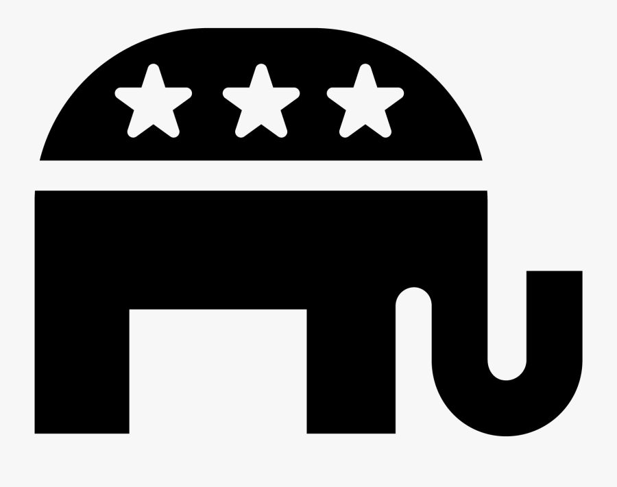 Republican Party Computer Icons Symbol Election Politics - Republican Black And White, Transparent Clipart