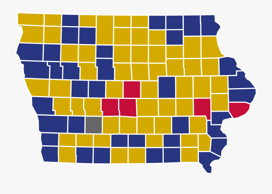 Iowa Republican Caucuses Wikipedia - 2016 Election Iowa Counties, Transparent Clipart