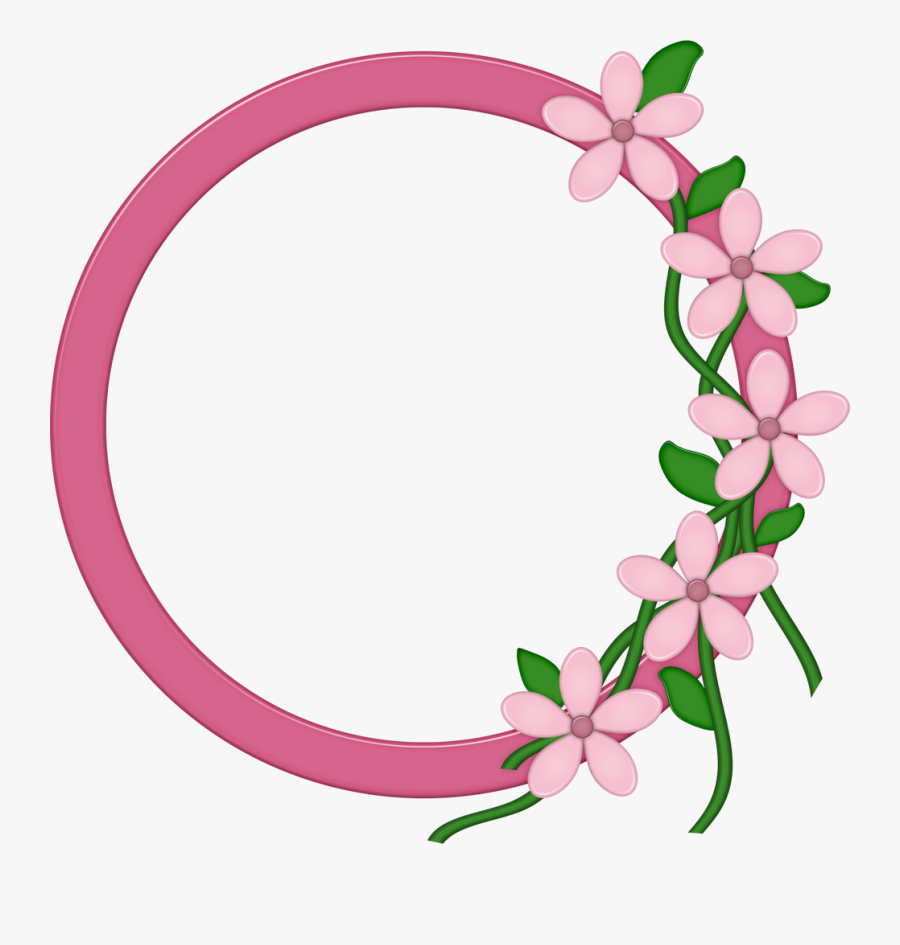 Round Flower Frame Png, Transparent Clipart