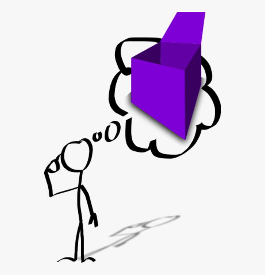 Man Thinking Box Empty - Thought Clip Art, Transparent Clipart