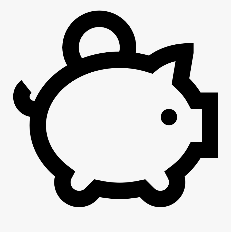 Cartoon Picture Of A Piggy Bank - Pig Money Box Icon, Transparent Clipart