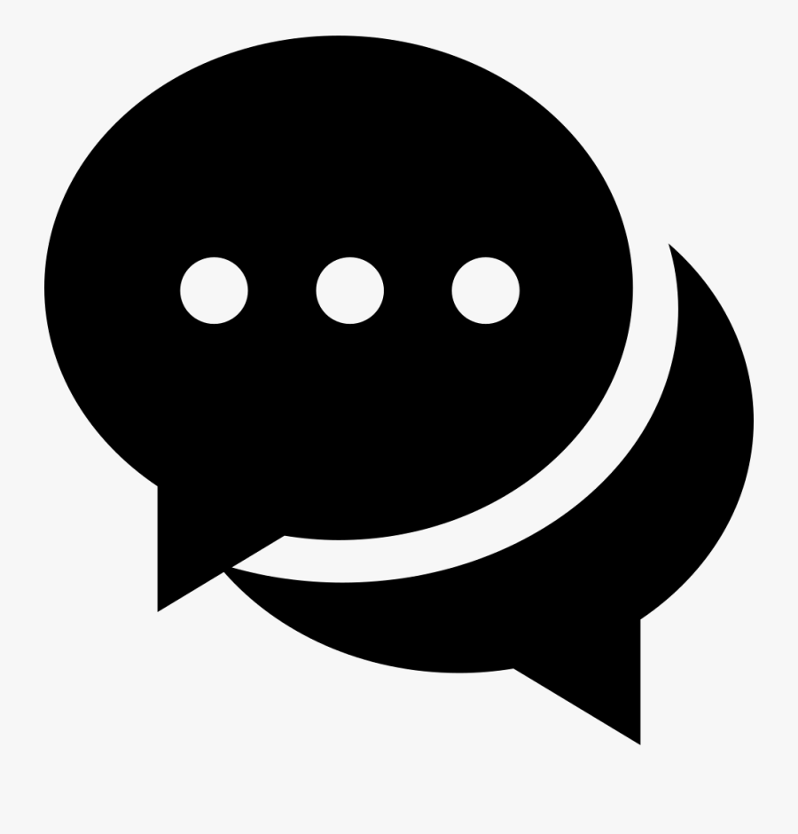 Chat Icon Black Png, Transparent Clipart