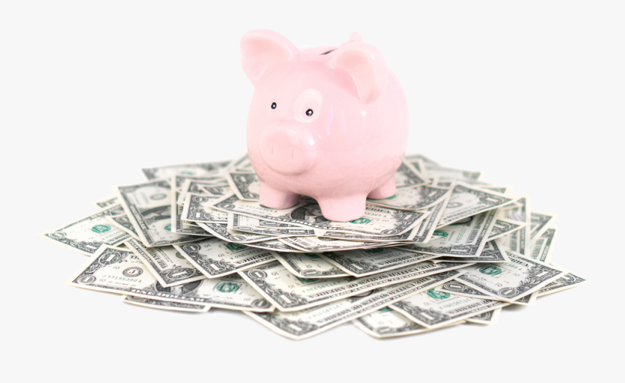 Piggy Bank Dollars - Piggy Bank Money, Transparent Clipart
