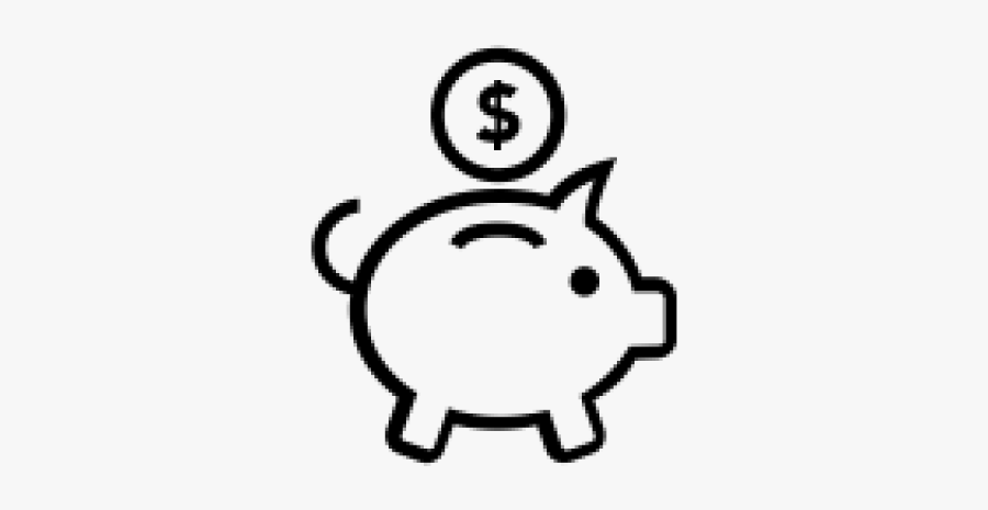 Picture Of Piggy Bank - Piggy Bank Line Icon, Transparent Clipart