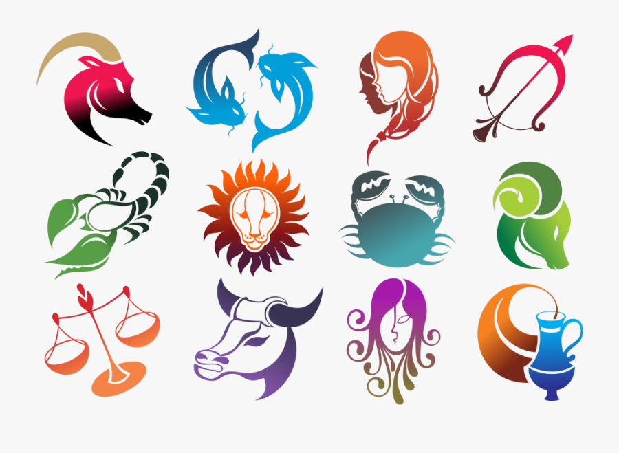 Free Png Colourful Zodiac Signs Set Large Png Images - Zodiac Sign Png, Transparent Clipart