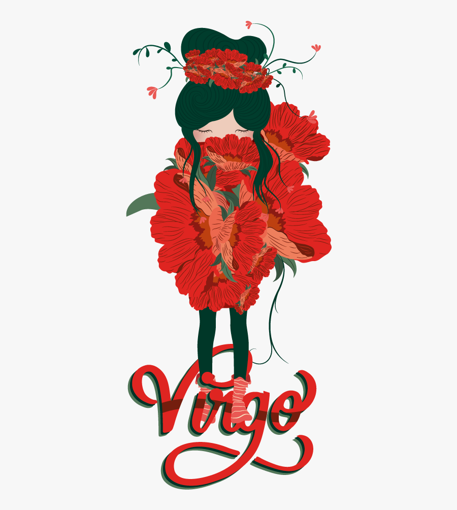 Virgo ~ Astrology Chart, Astrology Signs, Zodiac Signs, - Illustration, Transparent Clipart