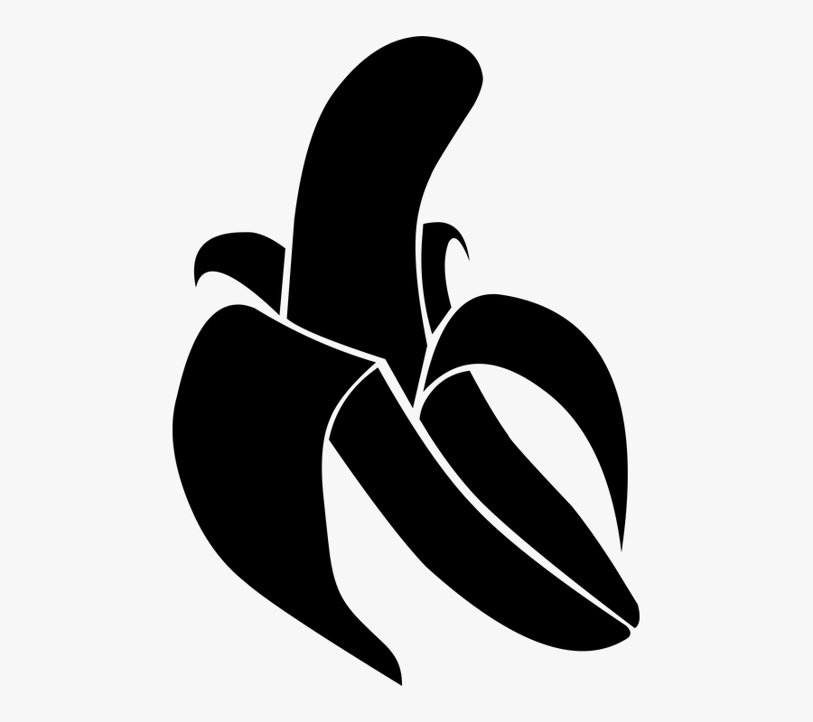Banana, Black Banana, Banana Vector - Banana Black Vector Png, Transparent Clipart