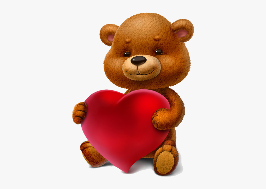 Day Clipart Stuffed Animal - Teddy Bear With Gift Png, Transparent Clipart