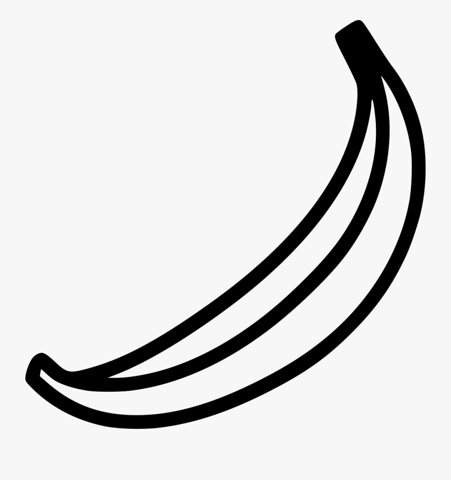 Food - Clipart Leaf Banana Black And White, Transparent Clipart