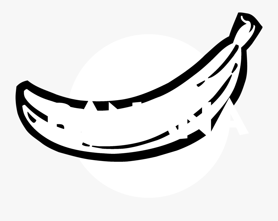 Banana Beach Bar 01 Logo Black And White - Black And White Banana Clip Art Free, Transparent Clipart