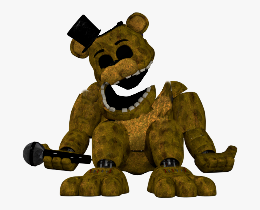 Fnaf Sfmfnaf Unwithered Golden Freddy - Withered Golden Freddy V3, Transparent Clipart