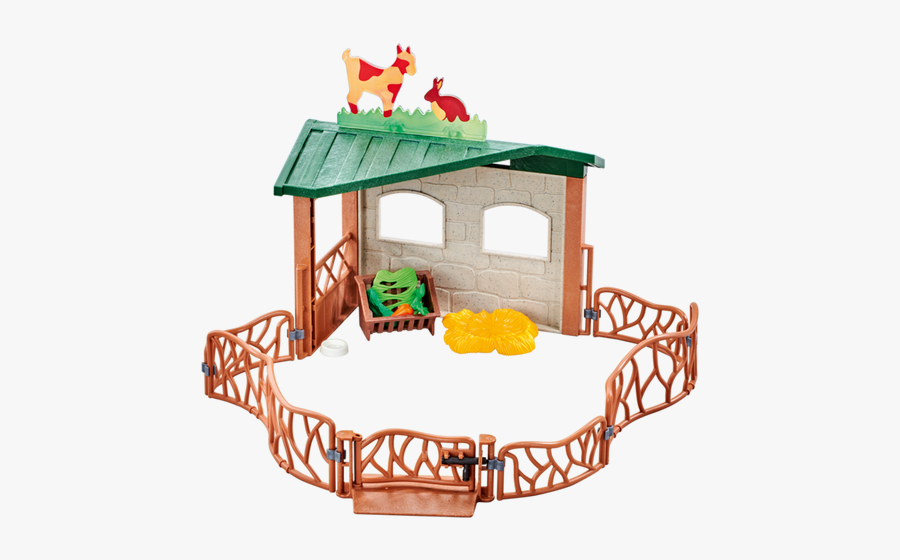 Petting Zoo Shelter With Fence - Playmobil 9815 Petting Zoo Enclosure, Transparent Clipart