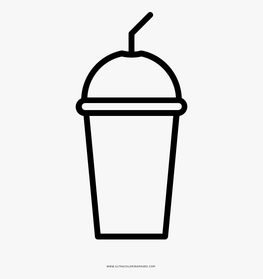 Milkshake Coloring Page - Icon, Transparent Clipart