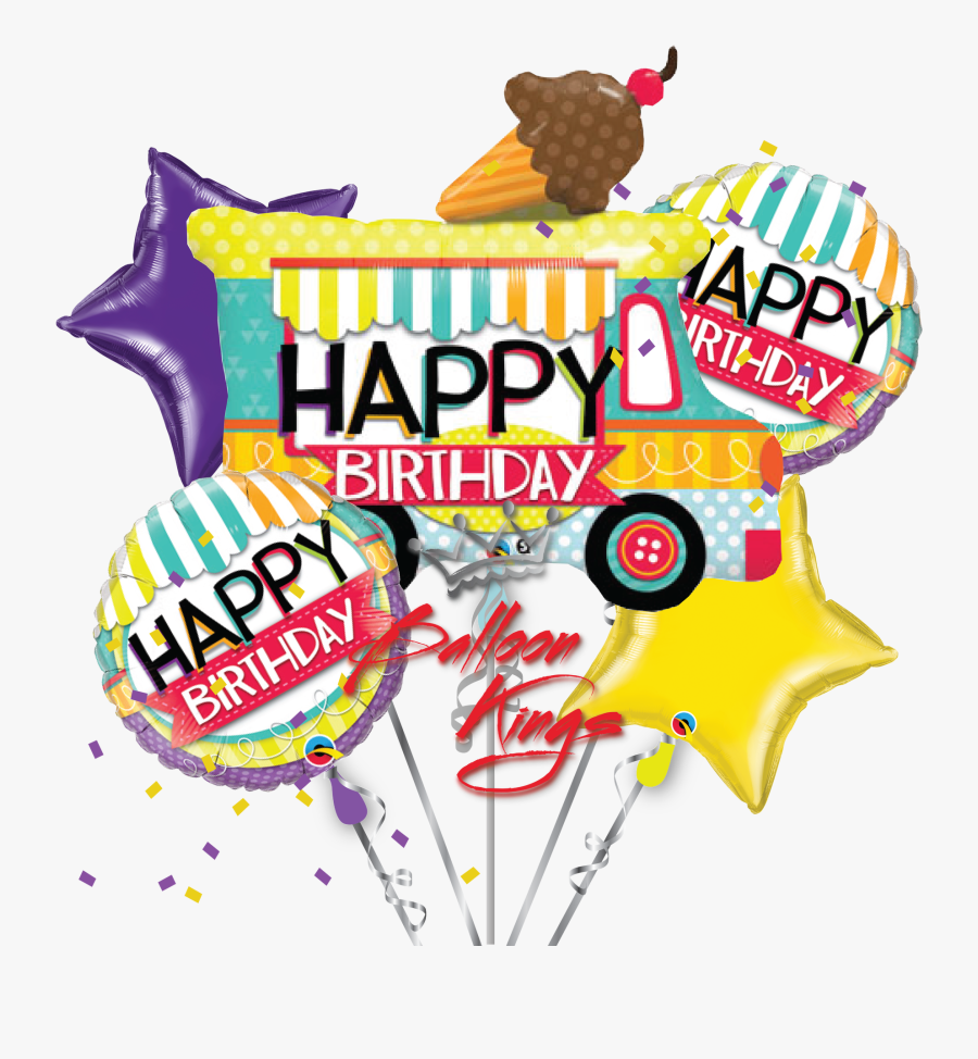 Hb Ice Cream Truck Bouquet, Transparent Clipart