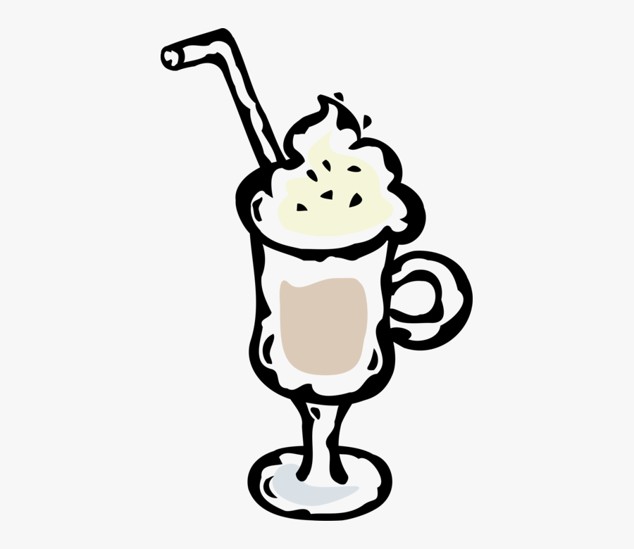 Vector Illustration Of Dessert Milkshake Drink With, Transparent Clipart