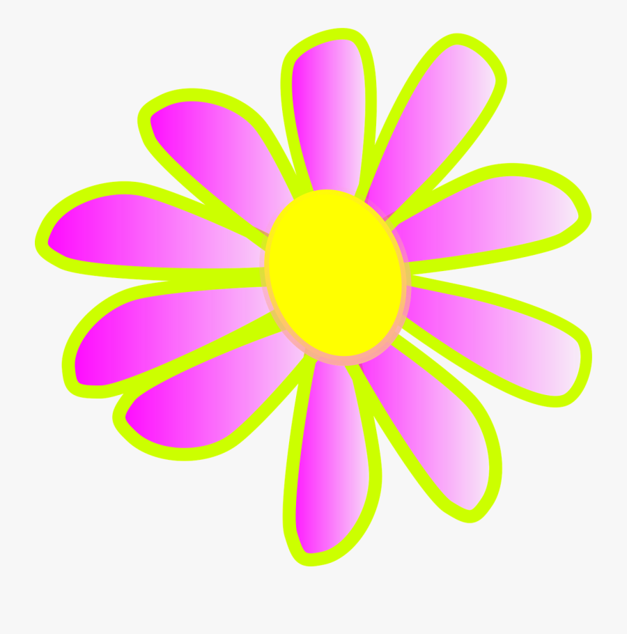 Transparent Flower Petal Clipart - Neon Flowers Clip Art, Transparent Clipart